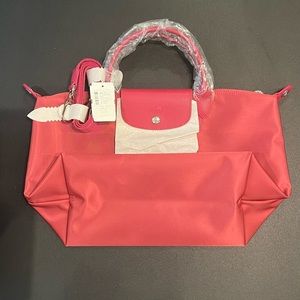 Longchamp Le Pliage Neo Top Handle Bag - Raspberry
